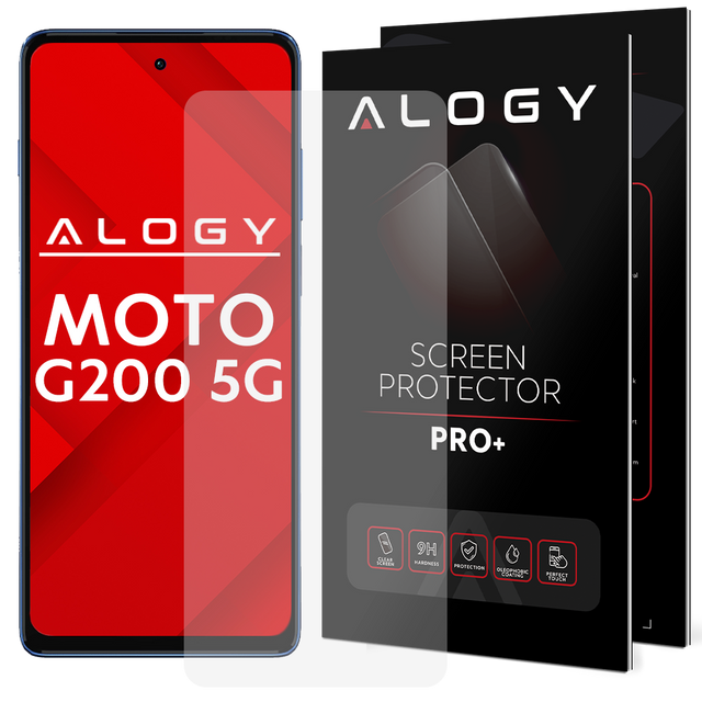Gehärtetes Glas 9H Alogy Displayschutz für Motorola Moto G200 5G
