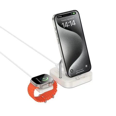 Hoco CQ16A 3in1 Wireless Charger Apple Watch Smartphone Kopfhörer Schwarz