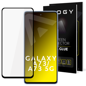 Szkło hartowane do etui Alogy Full Glue case friendly do Samsung Galaxy A73 / A73 5G Czarne