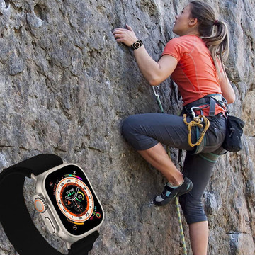 Nylon Pro Apple Watch 4 / 5 / 6 / 7 / 8 / se / ultra (42 / 44 / 45 / 49 mm) schwarz