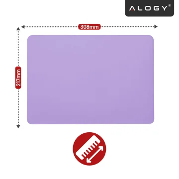 Case for Apple Macbook Air 13.6 2022-2025 (M2/M3/M4) – Flexible, matte protective case, lightweight and resistant – Alogy AirGuard™ Purple