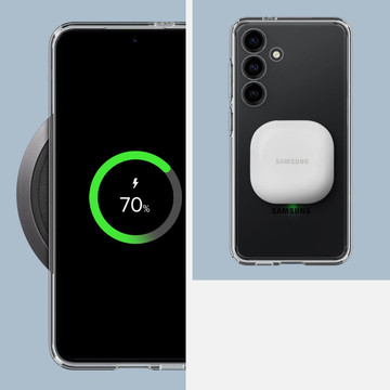 Hülle für Samsung Galaxy S24 Spigen Ultra Hybrid Case, transparente, kristallklare Rückseite