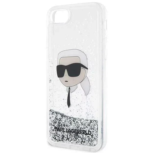 Etui ochronne na telefon Karl Lagerfeld KLHCI8LNKHCH do Apple iPhone 7/8/ SE 2020/2022 srebrny/silver hardcase Glitter Karl Head