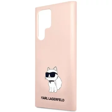 Karl Lagerfeld KLHCS23LSNCHBCP do Samsung Galaxy S23 Ultra S918 hardcase Silicone Choupette różowy/pink