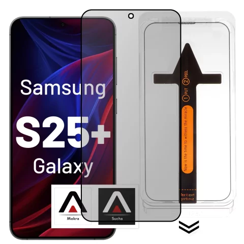 Szkło hartowane Prywatyzujące do Samsung Galaxy S25 Plus ochronne szkiełko na ekran 9H Alogy Privacy EasyShield™️ z ramką montażową
