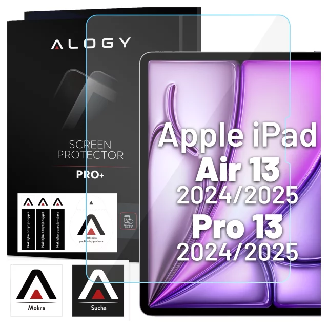 Szkło hartowane do Apple iPad Air 13” 1 / 2 / 2024-2025 / Pro 13 7 / 8 / 2024-2025 Alogy Screen Protector Pro+ 9H 