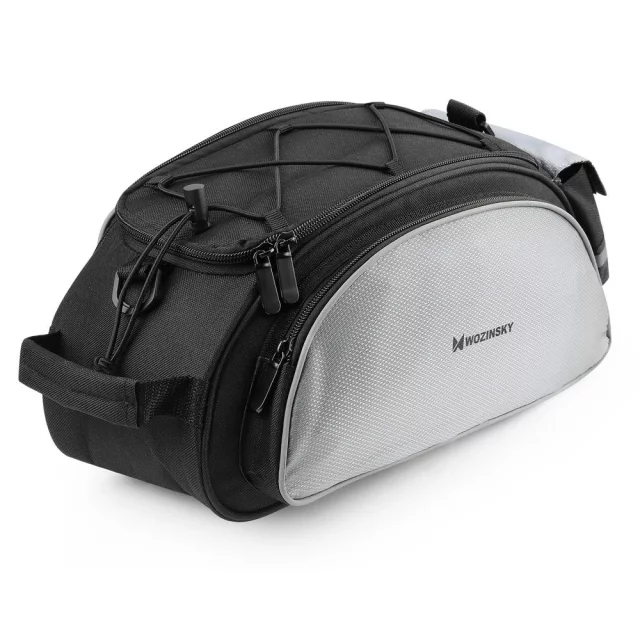 Wozinsky Fahrradträgertasche mit Schultergurt 13l schwarz (WBB1BK)