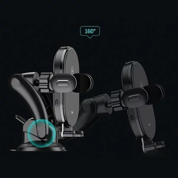 USAMS US-CD131 15W Automatic induction holder for glass / dashboard black/black CD131ZJ01