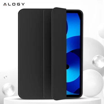 Etui do Apple iPad 10.2" 9/8/7 Gen (2021/2020/2019), Ochronne Smart Case z Klapką i Podstawką, Odporne TPU, Wzmocnione Narożniki, Alogy BookGuard™ – Czarne