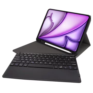 Ochranné pouzdro na klávesnici Alogy Keyboard case s prostorem pro stylus bezdrátovou klávesnici pro Apple iPad Air 13" černé sklo