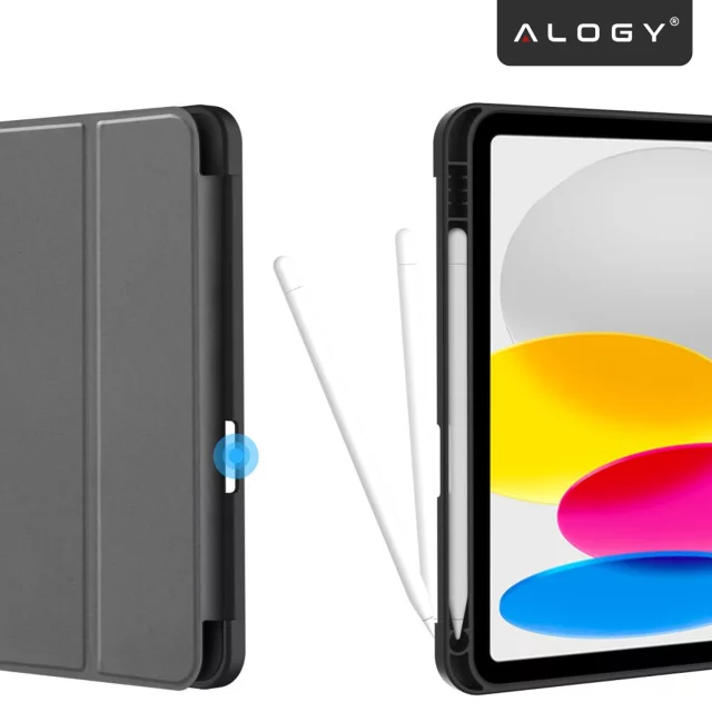 Alogy Book Cover Pencil Case Protective Case with Pen Holder for Apple iPad Air 4 2020 / Air 5 2022 10.9" Black