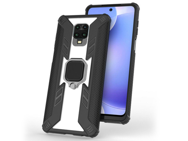 Pancerne etui Alogy Ring Carbon Holder pro Xiaomi Redmi Note 9S/ Pro/ Max