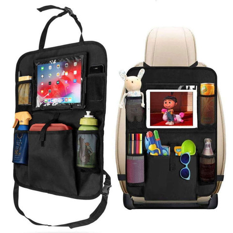 Car seat organizer x2 travel cover for the car protector cover Black