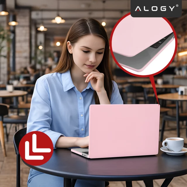Case for Apple MacBook Air 13 / 13.3" 2018–2021 (M1 A2337/A2179/A1932) – Flexible, Matte Protective Case, Lightweight and Resistant – Alogy AirGuard™ Pink