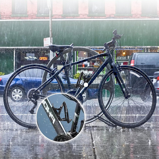 Koš na láhev na vodu, pití, voda, držák na kolo, univerzální držák na láhev, s prostorem pro Airtag, černá