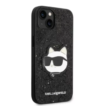 Handyschutzhülle Karl Lagerfeld KLHCP14MG2CPK für Apple iPhone 14 Plus 6.7" schwarz/schwarz Hardcase Glitter Choupette Patch