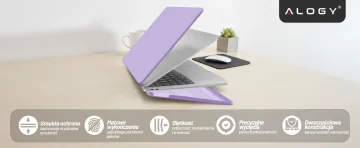 Case for Apple MacBook Air 13 / 13.3" 2018–2021 (M1 A2337/A2179/A1932) – Flexible, Matte Protective Case, Lightweight and Resistant – Alogy AirGuard™ Purple