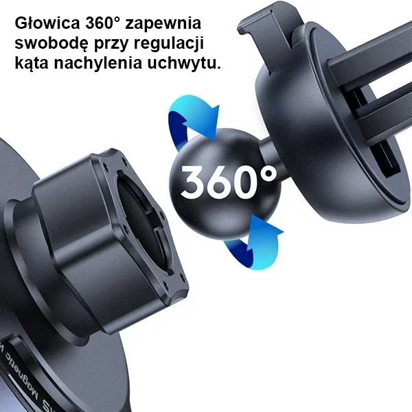 USAMS US-CD164 15W 2v1 Magnetický indukční držák pro ventilační mřížku banner CD164DZ02