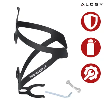 Koszyk na bidon napój butelkę wodę uchwyt rowerowy do roweru bidonu uniwersalny Czarny