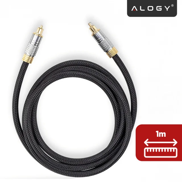 Optical digital cable Alogy 6.0mm Audio TV PC cable 1m