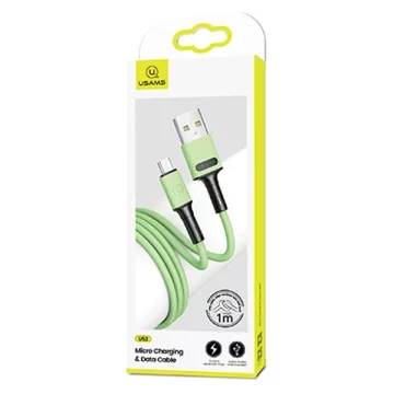 USAMS kabel U52 microUSB 2A Fast Charge 1m zelený