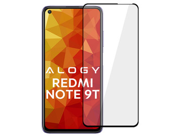 Glass Alogy Full Glue Hülle freundlich für Xiaomi Redmi Note 9T Black