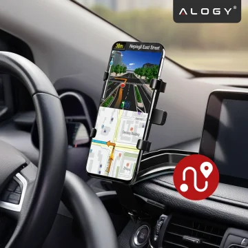 Alogy car holder for a phone up to 7.2 inches for a mirror cockpit black