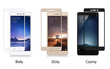 Vollflächiges gehärtetes Glas für Xiaomi Redmi 3S/3 Pro, weiß