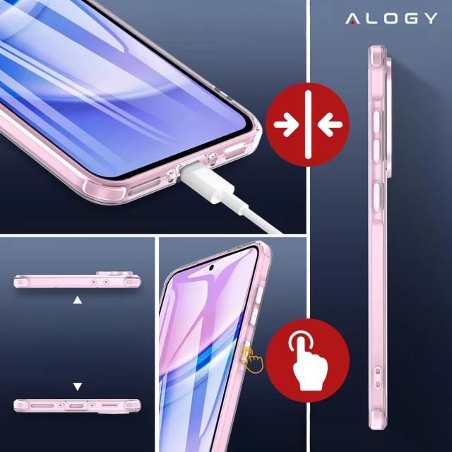 Etui do Samsung Galaxy A56 / A36 5G obudowa ochronna na telefon Alogy HybridMag™️ Case do MagSafe Przezroczyste + Szkło hartowane