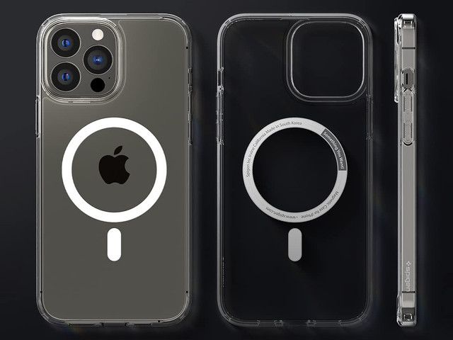 Etui obudowa Spigen Ultra Hybrid Mag do Apple iPhone 13 Pro White + Szkło