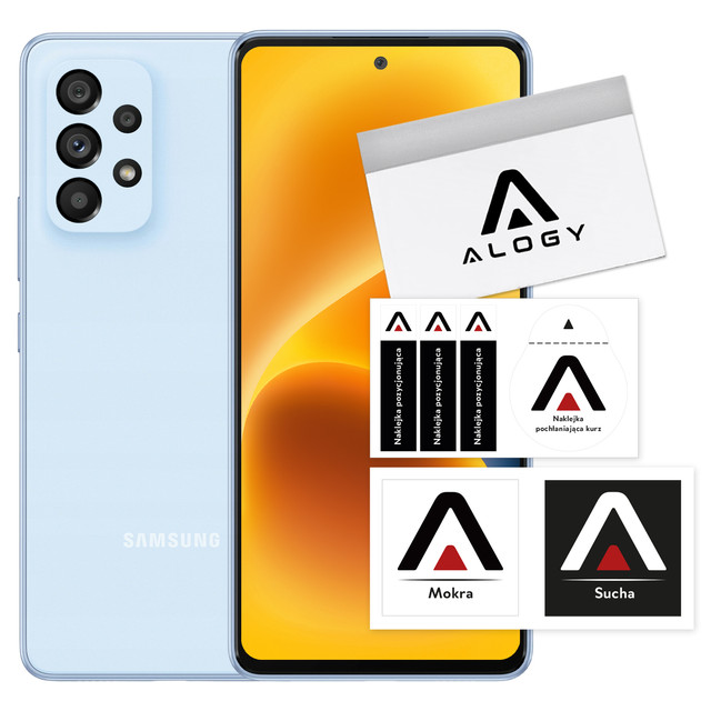 Hybridglas für Samsung Galaxy A53 5G Displayschutzfolie Alogy Flexi Glass 9H Hüllenfreundlicher flacher Displayschutz