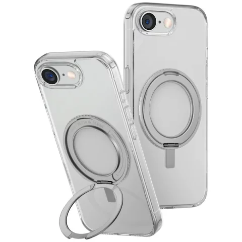 UNIQ Swivix 360 Rotating Kickstand Case für iPhone 16e – Transparent