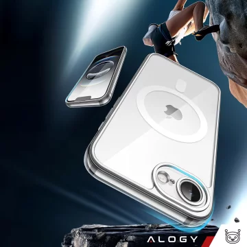 Hülle für Apple iPhone 16 Pro Max Alogy Anti-Shock Hybrid Case für MagSafe Transparent