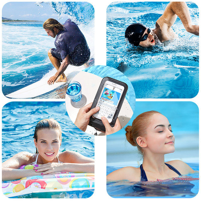 Etui saszetka wodoodporne wodoszczelne pokrowiec na telefon IPX8 przezroczyste okienko Czarne