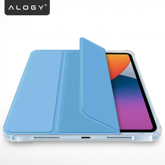 Etui do Apple iPad 11gen. 11" 2025 / 10gen. 10.9" 2022 Ochronne Hybrydowe z Miejscem na Rysik, Składana Okładka, Funkcja Podstawki, Alogy HybridBook™ Case – Błękitne