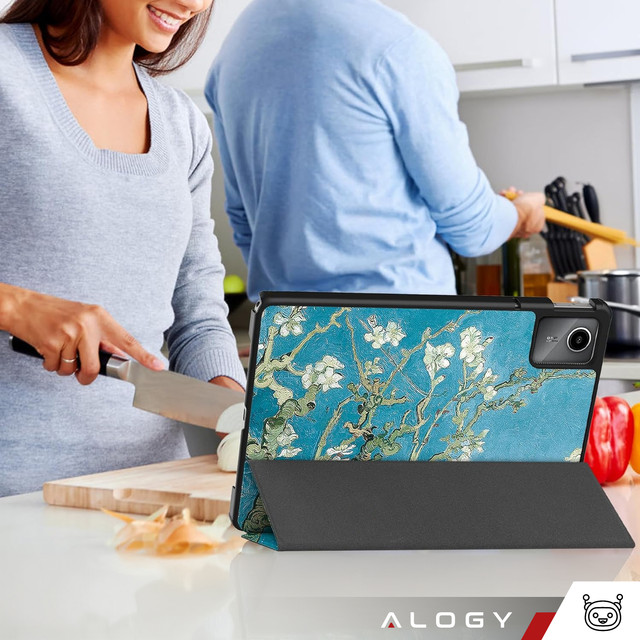 Hülle für Lenovo Tab M11 10,95" TB330FU / TB330XU / TB331FC Tablet Cover Case Alogy Buchcover Blühender Mandelbaum (Van Gogh)