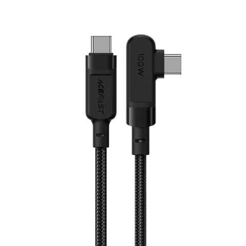 Acefast úhlový kabel USB Typ C - USB Typ C 2m, 100W (20V / 5A) černý (C5-03 Black)
