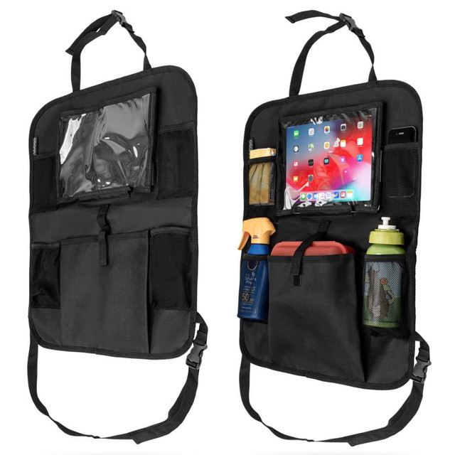 Organizér x2 na cestovní potah autosedačky na autoprotektor Black