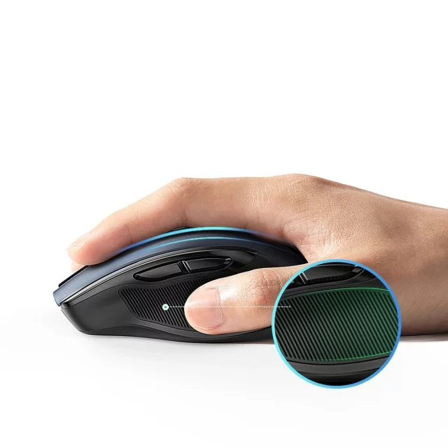 Maus UGREEN optisch kabellos USB 2.4GHz 4000 DPI schwarz (MU006)