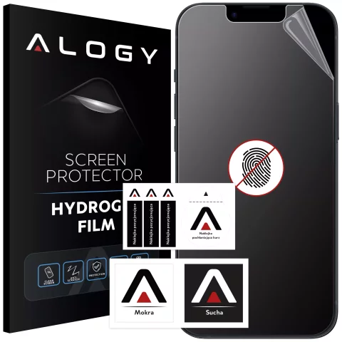 „MATTE“-Folie für Apple iPhone 14 Hydrogel Alogy HydroSkin Matte Pro™ Display für „FINGERPRINT FREE“-Hülle