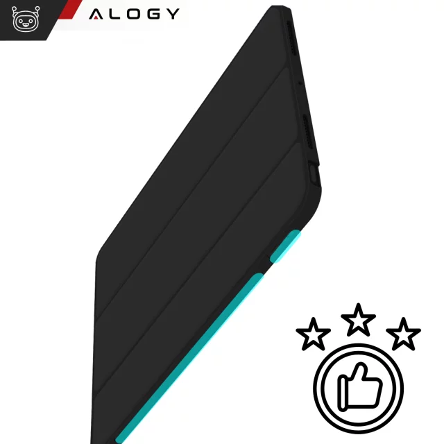 Etui ochronne z rysikiem do Apple iPad Pro 13" 2024 Alogy Book Cover Case obudowa na tablet Czarne + Szkło