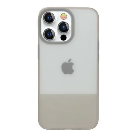 Kingxbar Plain Series Case Cover für iPhone 13 Pro Silikonhülle Grau