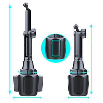 Držák do auta Držák na pohár do auta univerzální na telefon místo pohárku Černý