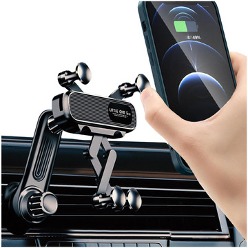 Car phone holder for car grill, gravity, for Alogy Airvent air vent Black