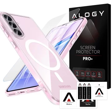 Etui do Samsung Galaxy A56 / A36 5G obudowa ochronna na telefon Alogy HybridMag™️ Case do MagSafe Przezroczyste + Szkło hartowane