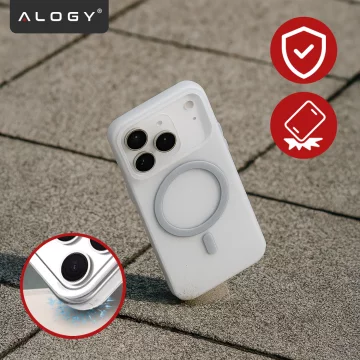 Apple iPhone 17 Pro Max Hülle – Matte MagSafe-Abdeckung mit Linsenschutz, schlank und kratzfest, perfekte Passform – Alogy Skinny MatteCase™ Weiß