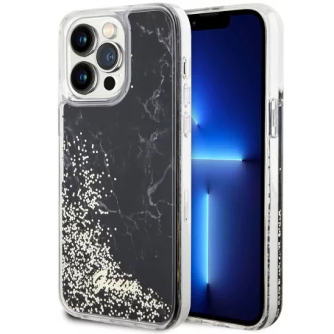 Etui Guess GUHCP14XLCSGSGK für iPhone 14 Pro Max 6,7" Hardcase Liquid Glitter Marble