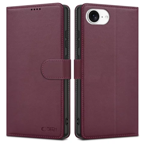 Etui für iPhone 16e Tech-Protect Wallet Mulberry