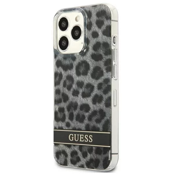 Guess GUHCP13LHSLEOK iPhone 13 Pro / 13 6,1" szary/grey hardcase Leopard