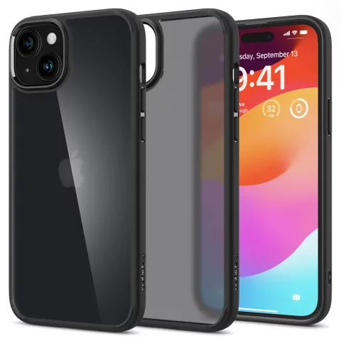 Etui Spigen Ultra Hybrid, frost black für das iPhone 15 Plus